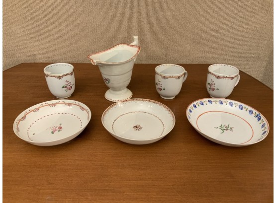 Seven Pieces Of Lowestoft Export China (CTF10)