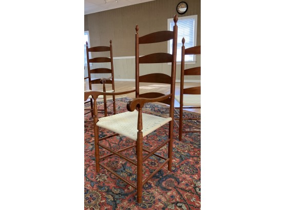 Set Of Four Dana Robes Signed Cherry Shaker Style Chairs (CTF20)