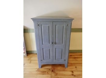 Blue Painted Floor Cupboard/entertainment Stand (CTF20)