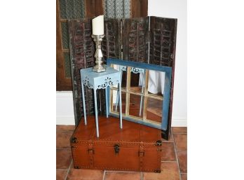 Decorative Accessory Lot: Shutters, Stand, Trunk, Mirror And More (CTF20)