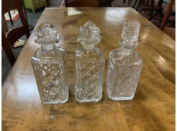 3 Crystal Decanters (CTF10)