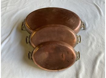 E. Delliherin Oval Copper Bakers , Plus Other (CTF10)
