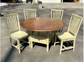 Design SPA Country Hutch Table And Chairs, Made In Italy (CTF30)