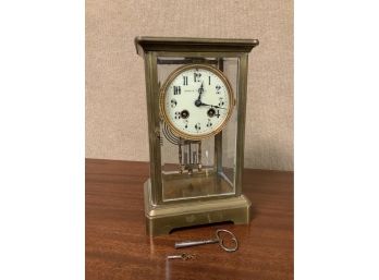 Bigelow, Kennard & Co. Brass And Glass Shelf Clock (CTF10)