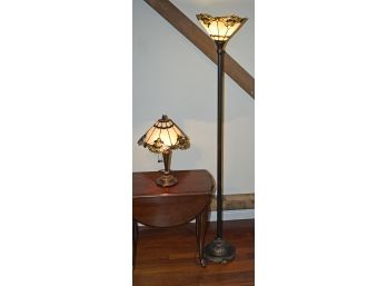 Two Leaded And Stained Glass Lamps (CTF20)
