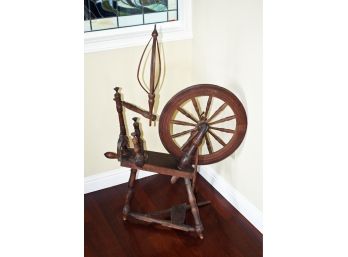 Antique Spinning Wheel In Old Color (CTF20)