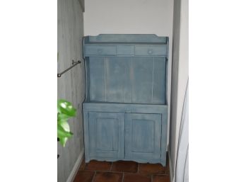 Vintage Dry Sink In Later Powder Blue Paint (CTF30)