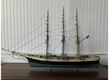 Vintage Ship Model Under Glass Dome (CTF20)