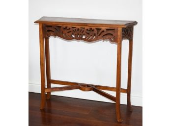 Elaborate Reticulated Hardwood Console Table (CTF10)