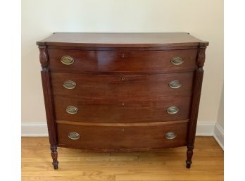 Federal Style Bow Front Mahogany Chest (CTF20)