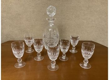 Waterford Colleen Pattern Decanter & Liqueur Glasses, 8pcs (CTF10)