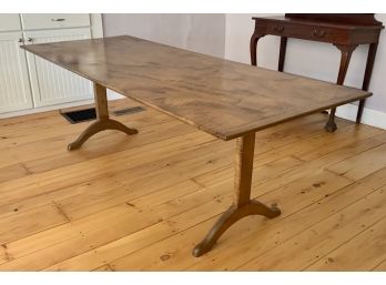 Tiger Maple Shaker Style Harvest Table (CTF40)