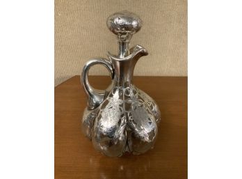 Sterling Overlay Glass Decanter (CTF10)