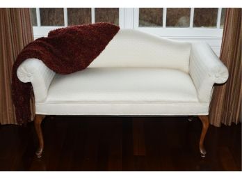 Delicate Upholstered Window Bench On Cabriole Legs On French Feet (CTF10)