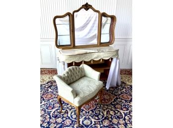 Vintage French Style Vanity & Chair (CTF30)