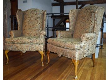 Queen Anne Style Wing Chairs (CTF30)