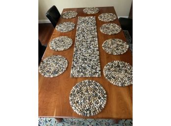 Artisan Made Pebble Placemats And Runner (CTF10)
