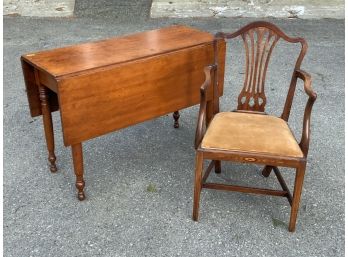 19th. C Table & Chair (CTF20)