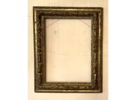 Antique Carved Wood And Gesso/Gilt Decorated Frame (CTF10)
