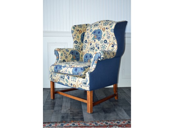 Chippendale Style Upholstered Wing Chair (CTF10)