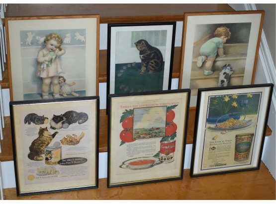 Six Framed Advertising Pieces Including J.P. Gutmann (CTF10)