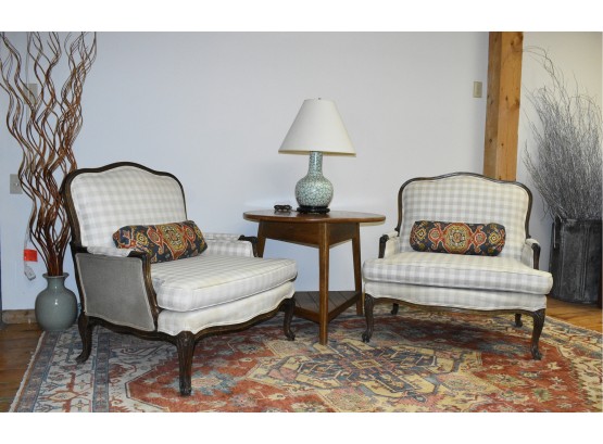 Large Size French Louis XV Style Bergere Chairs (CTF30)