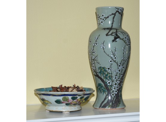 Chinese Porcelain Vase And Bowl (CTF10)