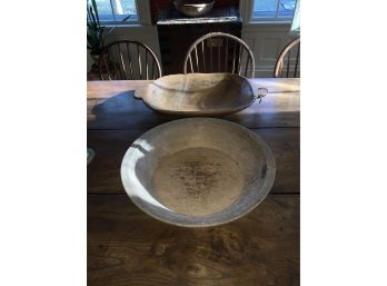 Two Primitive Wooden Bowls (CTF10)