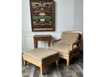 Paul Robert Maple Frame Lounge Chair & Ottoman (CTF20)