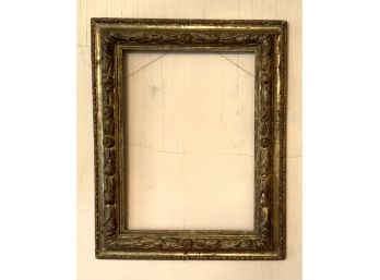 Antique Carved Wood And Gesso/Gilt Decorated Frame (CTF10)
