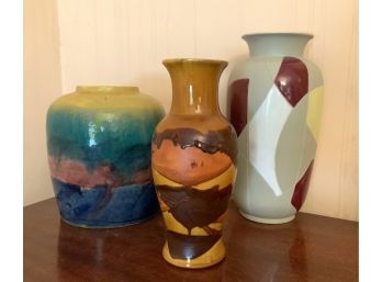 Antique Porcelain Jar And Decorative Vases, 3pc (CTF10)