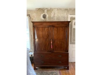 Antique English Mahogany Wardrobe Cabinet (CTF 50)
