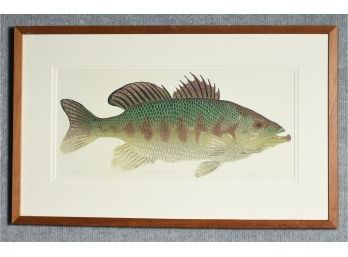 'Just An Ol Big Mouth Bass' Copper Block Etching By Matthew Smith (CTF10)