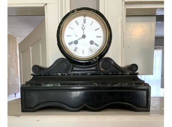 Antique Carved Marble Mantle Clock (CTF10)