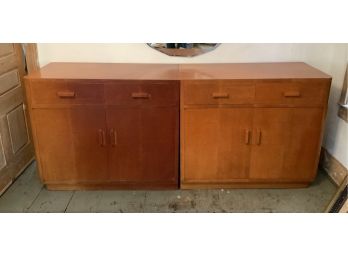 Pr. Mid Century Maple Dressing Cabinets (CTF40)