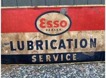 Vintage Esso Dealer Advertising Sign, Lubrication Service (CTF10)
