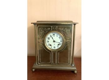 Ansonia Brass Arts & Crafts Style Mantle Clock (CTF10)