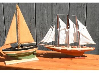 Two Decorative Boat Models, One Made At A Maine State Prison (CTF20)