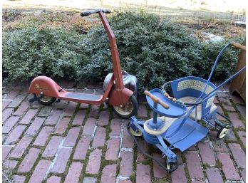 Vintage Chief Shooting Star Scooter And Child's Stroller (CTF10)