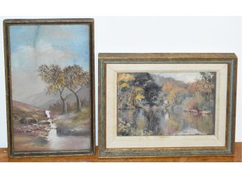 Two Oil Paintings: Landscapes, A.M. Hamilton & Un-signed Example (CTF10)