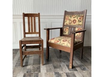Two Mission Oak Chairs (CTF10)