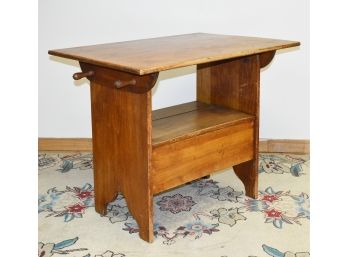 Sweet Antique Diminutive Maple Hutch Table (CTF20)
