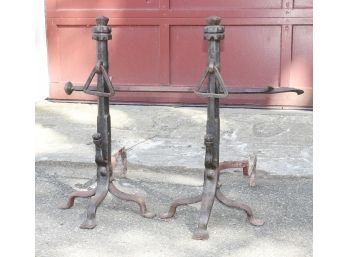 Great Large Scale Arts & Crafts Andirons (CTF20)