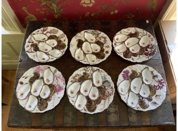 Six Haviland Limoges Oyster Plates (CTF10)