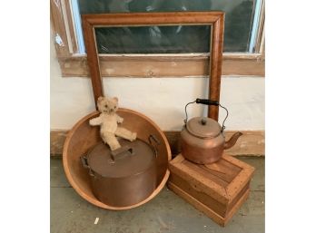 Country Accessories: Birdseye Maple Frame, Chopping Bowl, Copper Pan, Box And More (CTF10)
