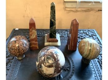 Decorative Shaped Stone Obelisks & Spheres (CTF10)