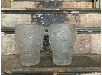 Weil Frosted Molded Glass Vases (CTF10)