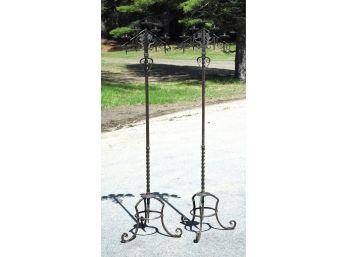 Custom Made Antique Style Standing Steel Candelabras (CTF20)