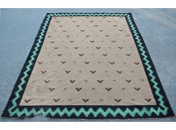 Vintage Hand Woven Wool Room Size Rug (CTF10)