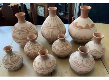 Nine Haitian Terracotta Vessels, Hoover And Others (1 Of 4 Lots) (CTF20)
